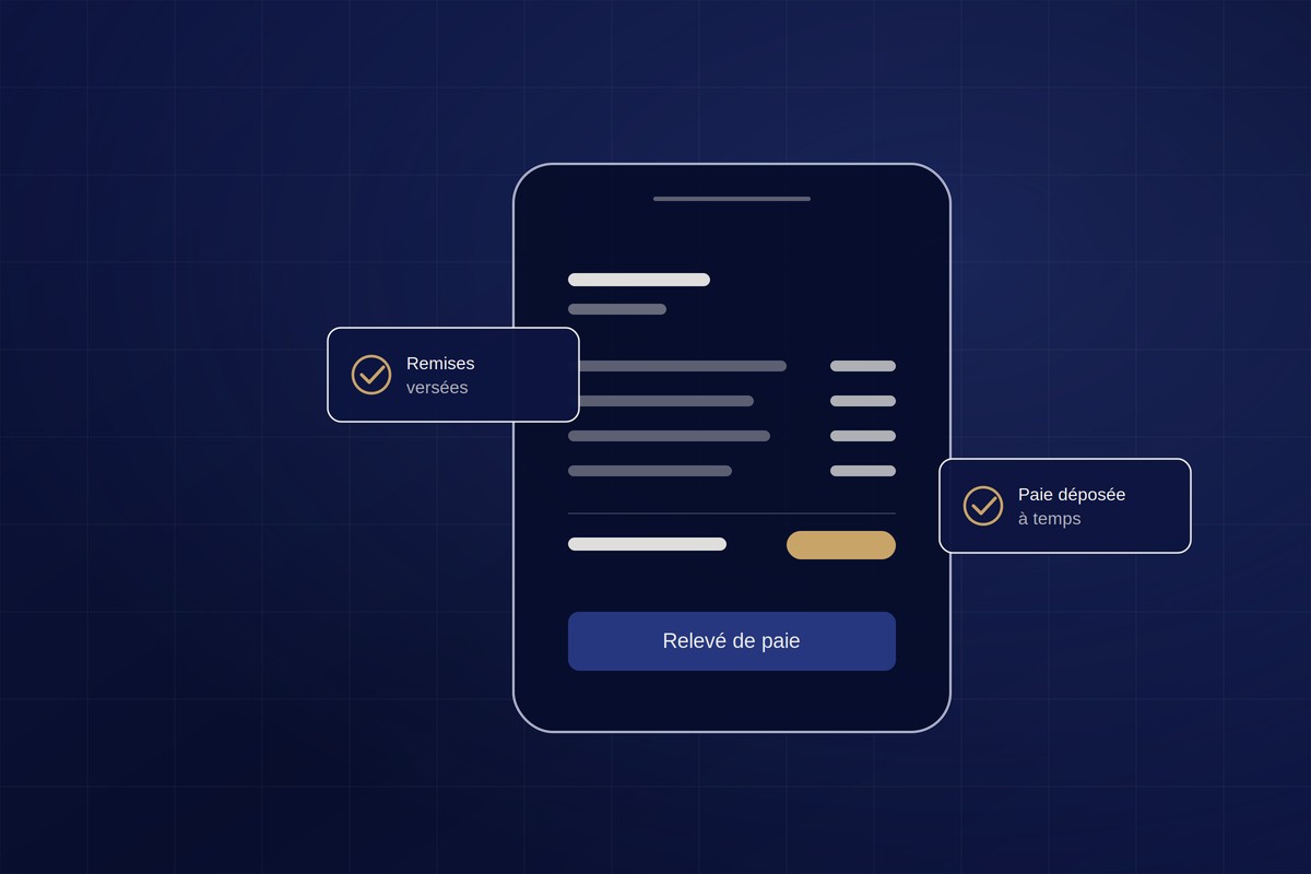 Relevé de paie consulté sur un appareil mobile